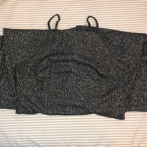 Black and silver shimmer jumpsuit